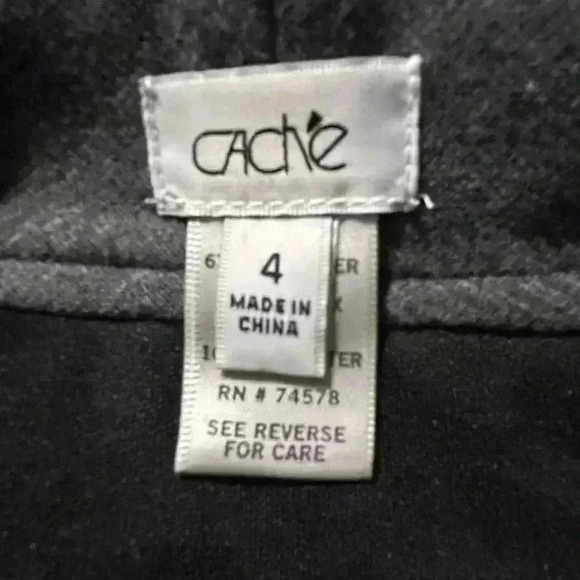 Cache Women's Size 4 Gray Sleeveless Sheath Knee Length Dress - Picture 6 of 9